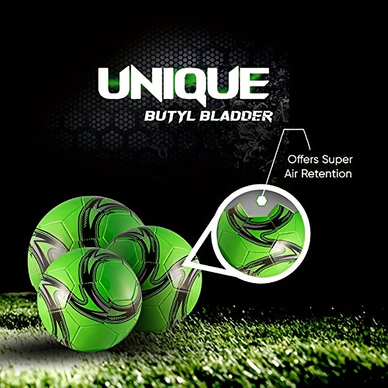 Size 5 Spiral Soccer Ball Match Weight Durable Football