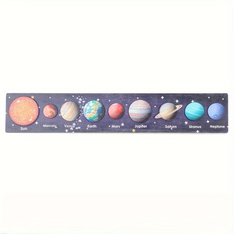 Wooden Solar System Puzzle Board Toy