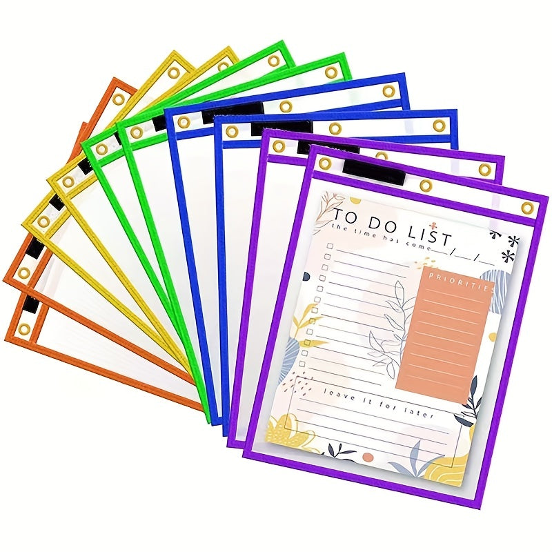 20pcs Dry Erase Bag Writable Reusable Document Bag