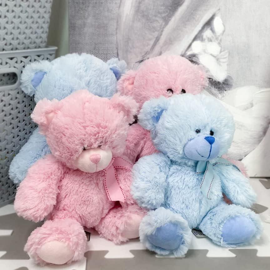 Plush Teddy Bear Soft Cuddly Toy for Baby Boys and Girls - Pink