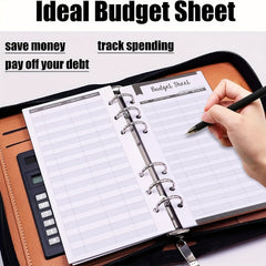 A6 Expense Tracker Paper 6 Loops Money Tracker Cash Envelope Binder Insert