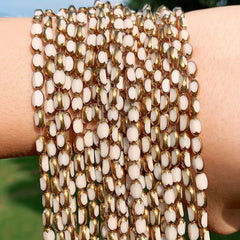 High Golden Crystal Bead Spacer Glass Beads Loose Beads DIY Bracelet