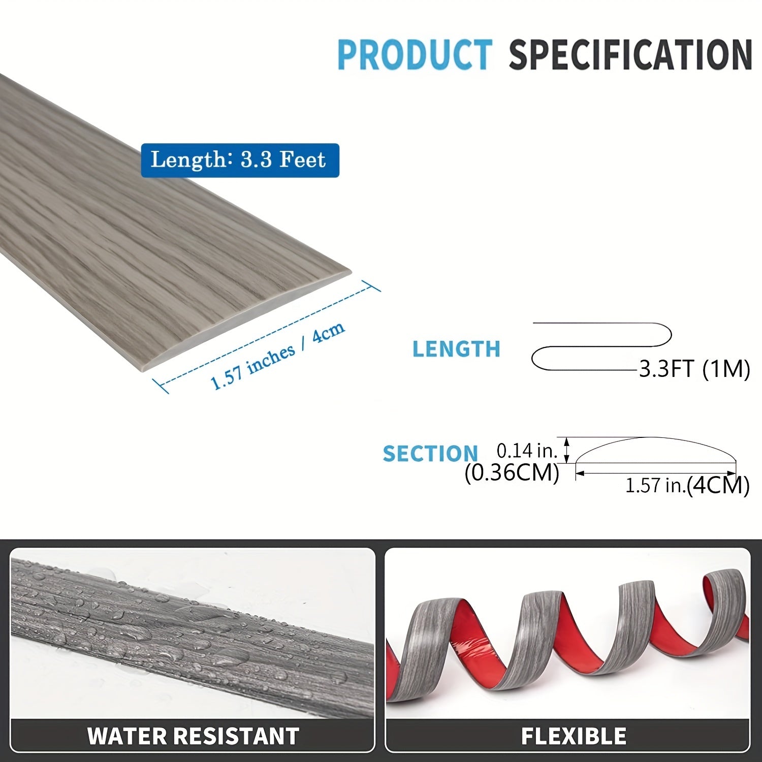 Self Adhesive Vinyl Transition Strip 3 3ft Laminate Floor Divider