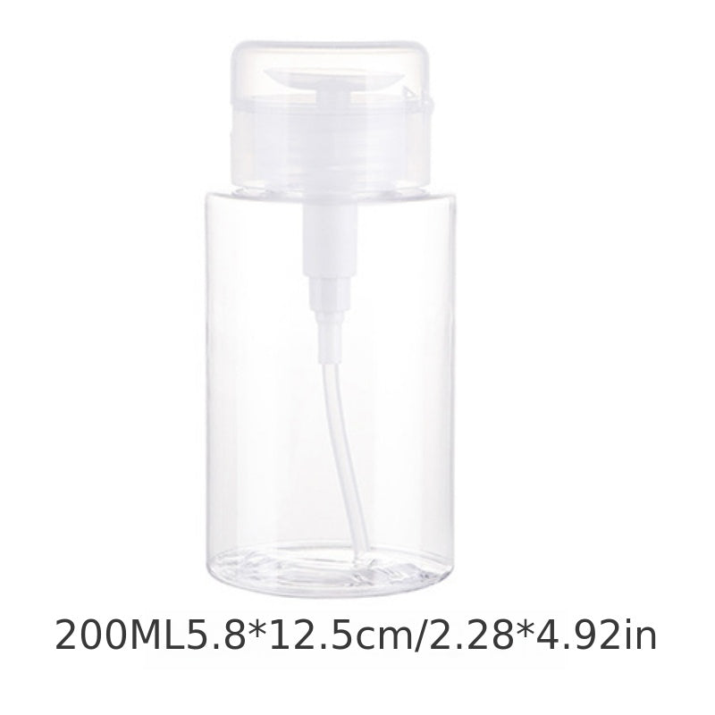 100 200 ml Nail Refillable Bottles Press Pump Dispenser Nail Art Polish Remover