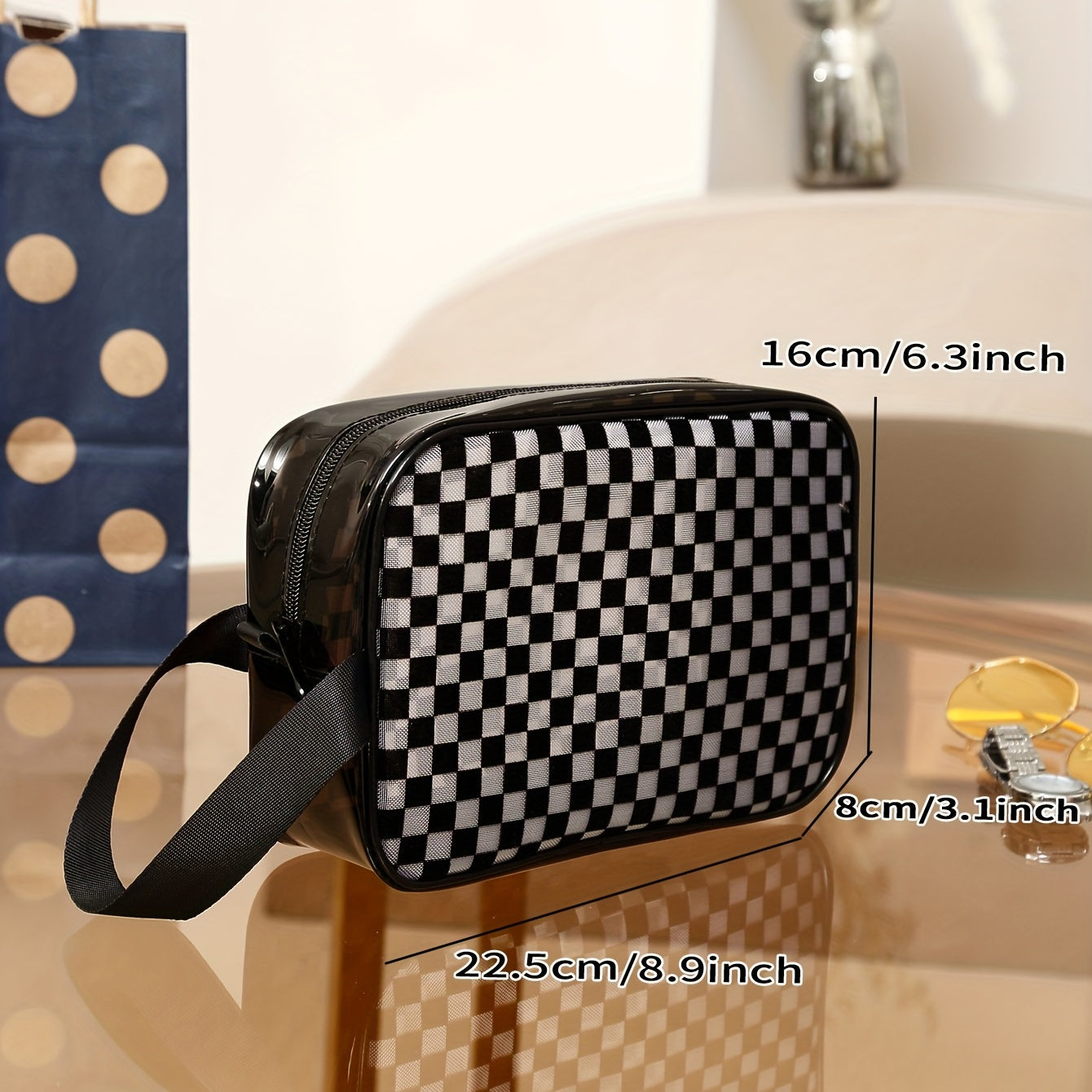 Portable Mesh Makeup Bag Cosmetic Organizer & Storage Bag