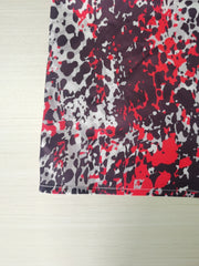  Leopard Print Cold Sleeve Short Sleeve Blouse