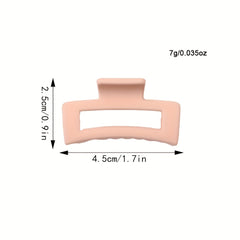 6PCS Frosted Small Square Hair Claw for Girls and Women