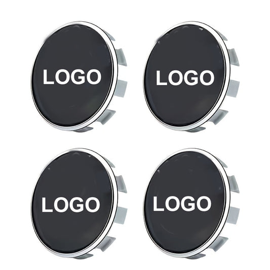 4pcs 68mm Wheel Center Caps Hub Cover with Tire Valve Cover Car Emblem