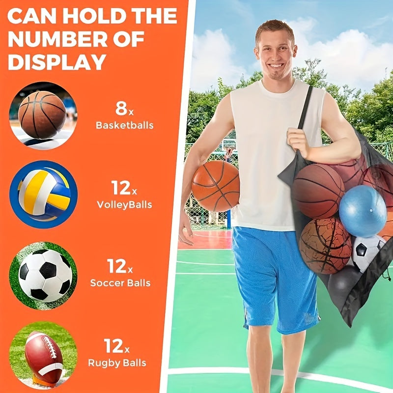 Large Capacity Football Storage Bag with Pockets