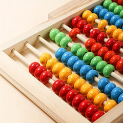 Colorful Math Learning Abacus Educational Counting Toy 10 Row Wooden Bead