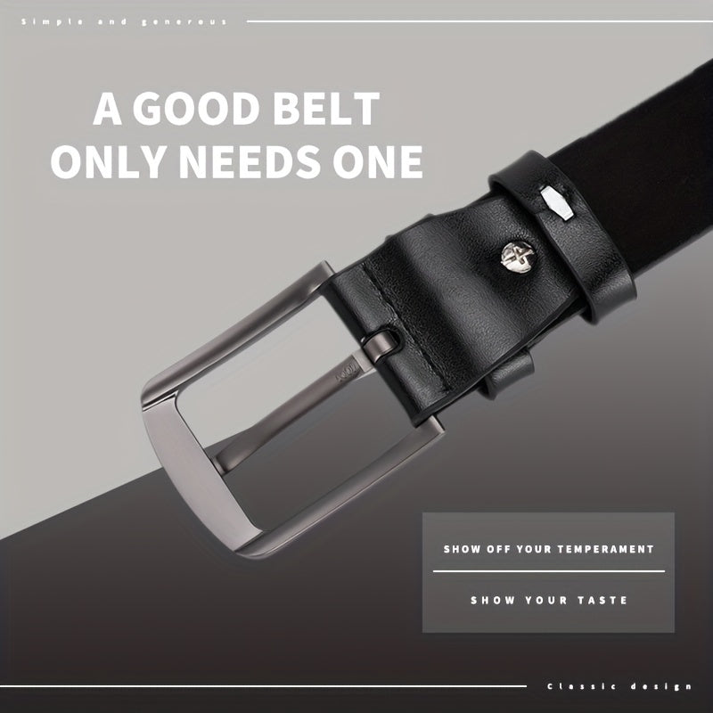 Men's PU Leather Business Belt for Formal Dress Pants