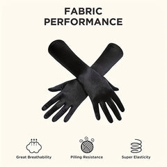Satin Sunscreen Gloves Medium Elastic Full Finger Gloves