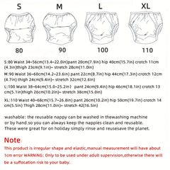 5pcs Baby Fabric Animal Waterproof Diaper Pockets Training Pants