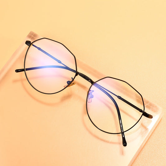 Round Frame Spectacles Lens Thin Temple Frame Glasses
