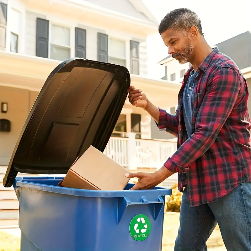 3 Piece 5 inch Bin Recycling Sticker Waterproof Sun Protected
