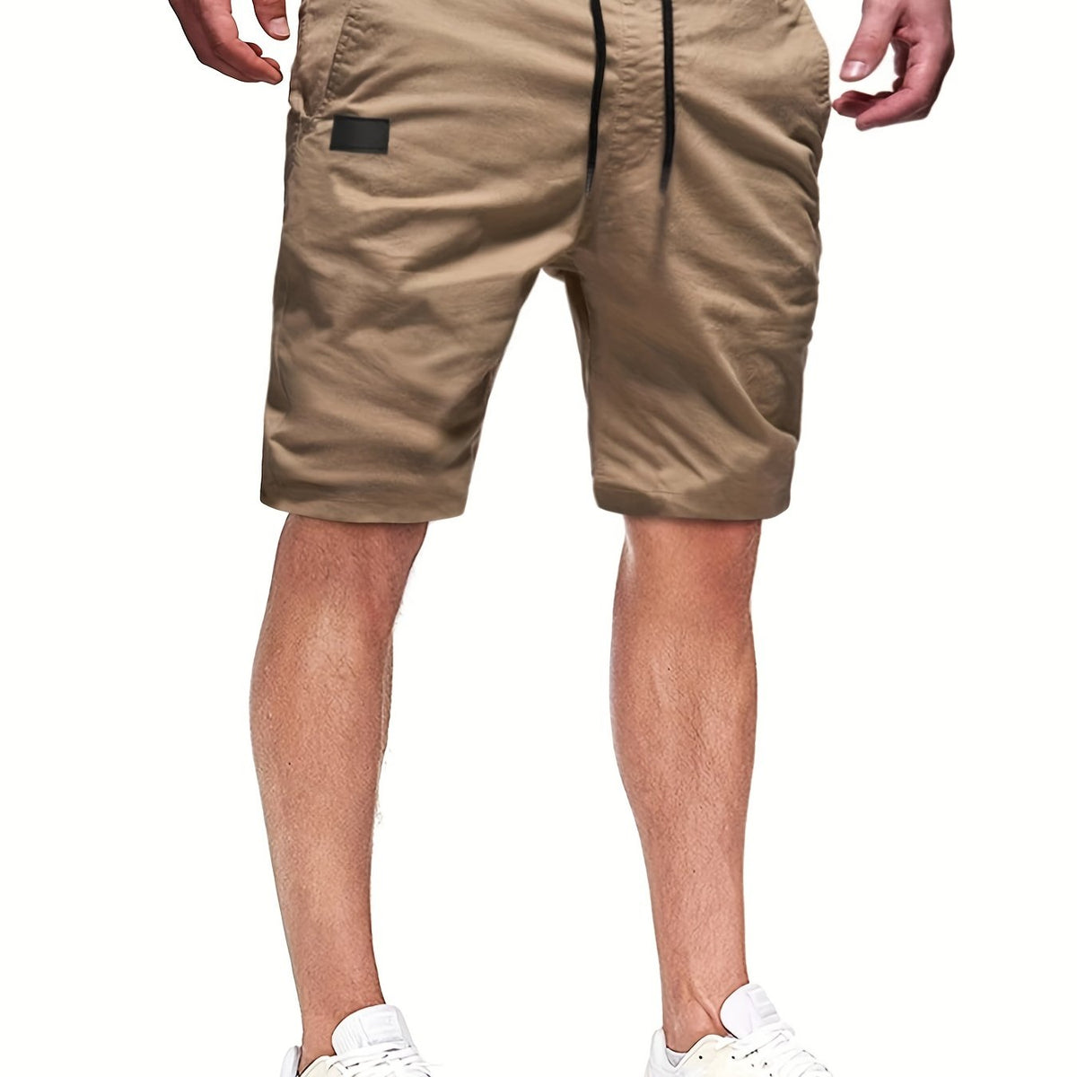 Men's Cargo Short Pants Drawstring Solid Loose Work Shorts