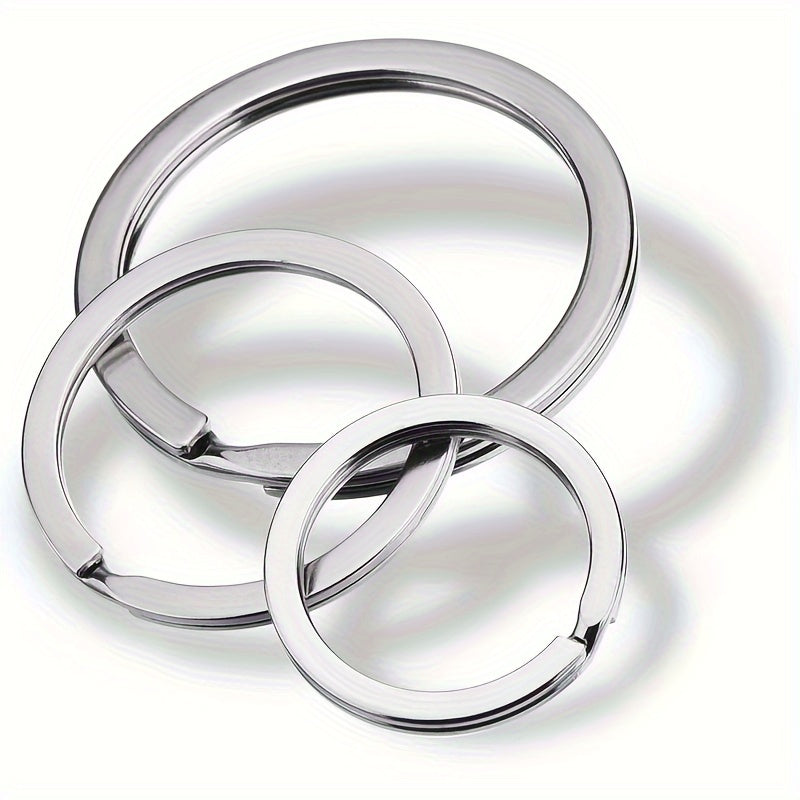 10pcs Round Key Chain Keyring Metal Key Ring Key Organizer