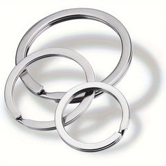 10pcs Round Key Chain Keyring Metal Key Ring Key Organizer