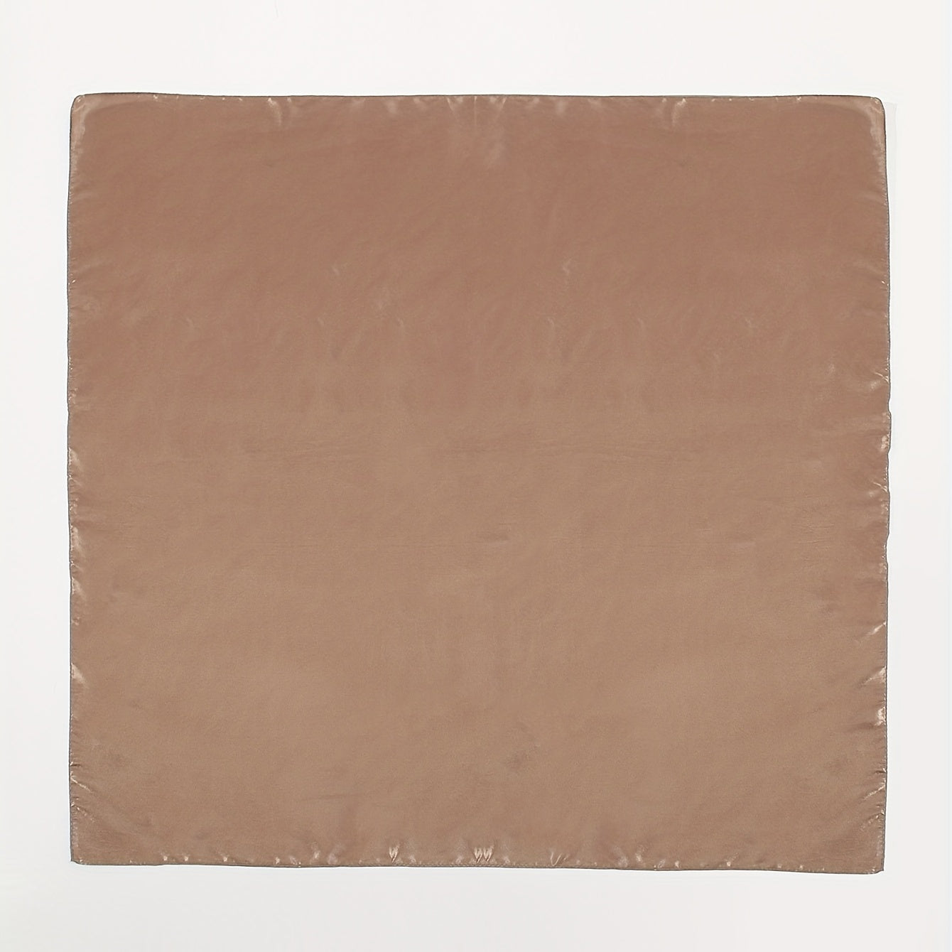 Brown Square Scarf Bandana Neckerchief Silk Head Wrap Hair Accessories