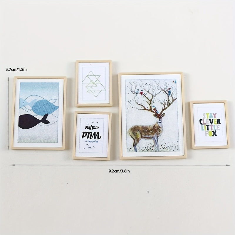 Dollhouse Mural Wall Decorative Landscape Picture Frame DIY Accessories