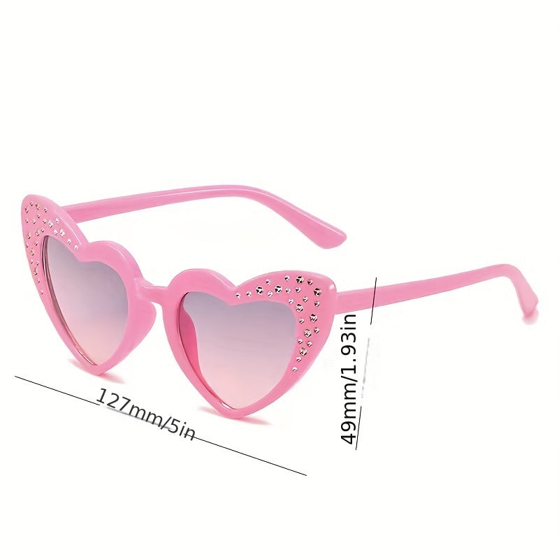 Kids Rhinestone Studded Sunglasses Outdoor Travel Supplies