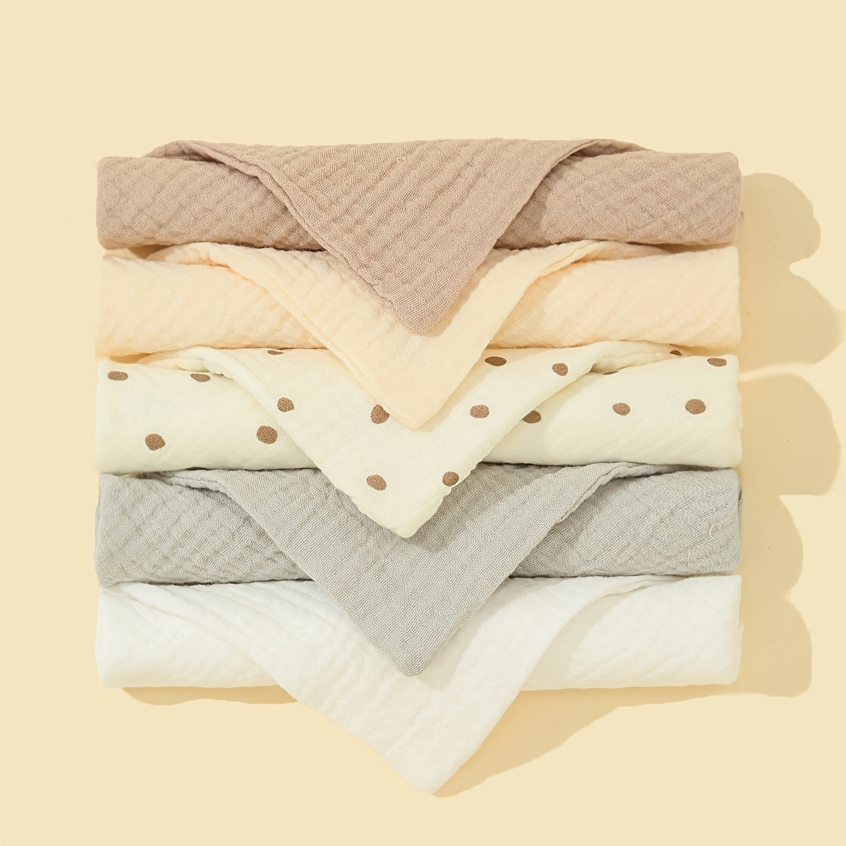 5 Pack Unisex Baby Bandana Bibs Solid Colors for Boys & Girls