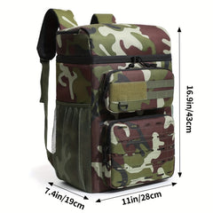 22L Camo Backpack w/ Cooler, Outdoor Gear for Camping, Fishing, Picnics