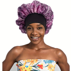 Paisley Print Satin Bonnet for Women, Soft Night Cap
