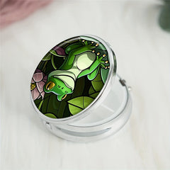 Frog Round Pill Box 3 Compartment Mini Portable Travel Organizer Pill Case