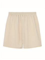 King Of York Men's Comfy Solid Elastic Waist Shorts