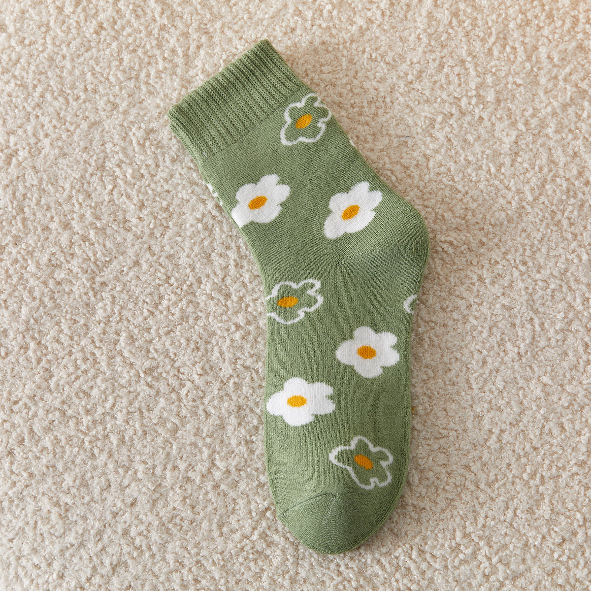 Floral Print Mid Tube Socks for Women