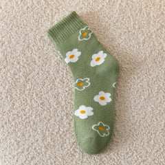 Floral Print Mid Tube Socks for Women