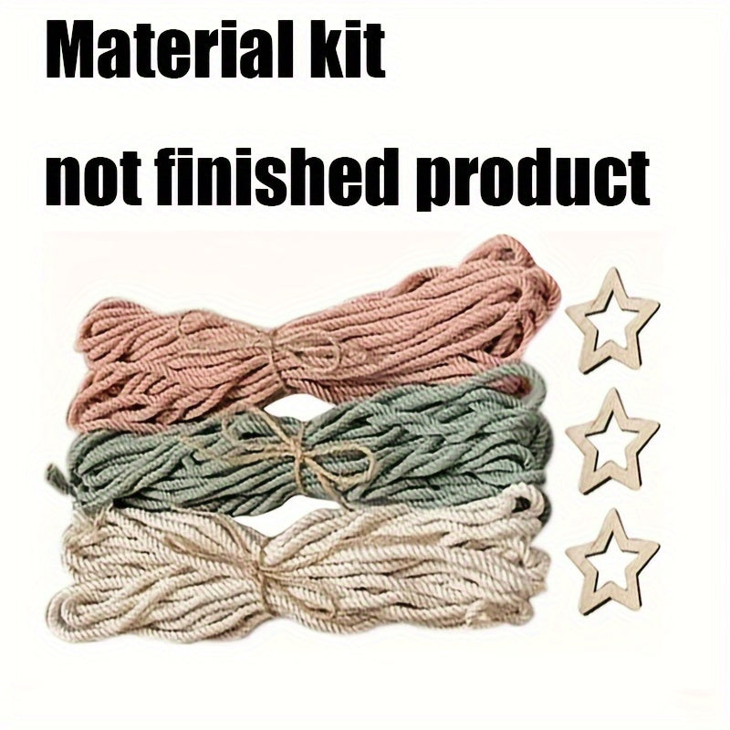 DIY Woven Thread Christmas Tree Kit Fun Craft Hand Woven Cloth Rope Material