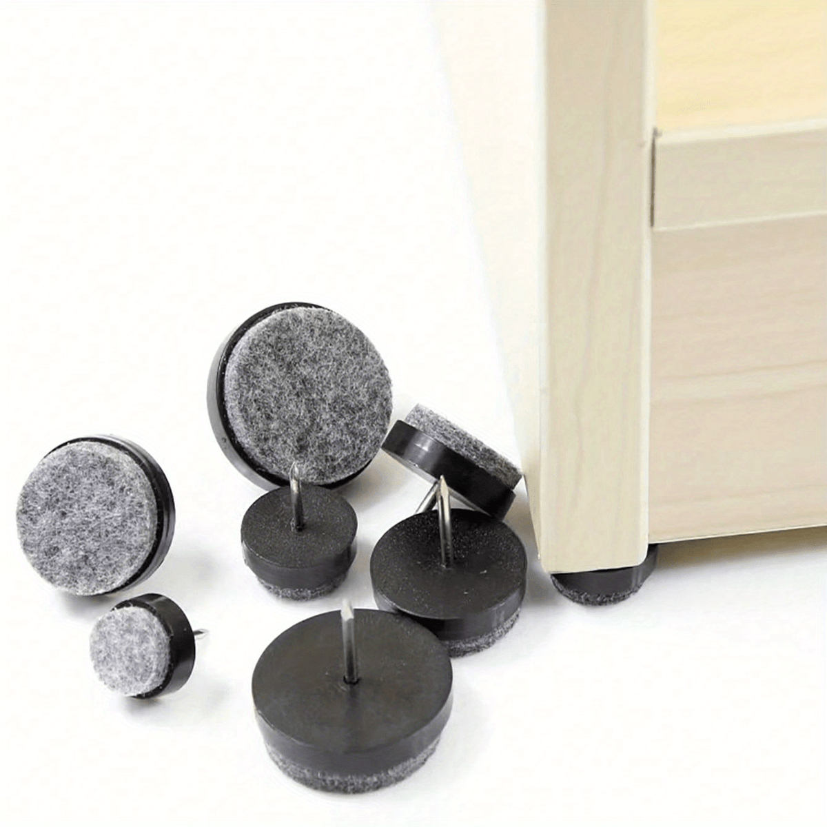 4pcs Furniture Glide Screw On Felt Pad Slider Floor Protector