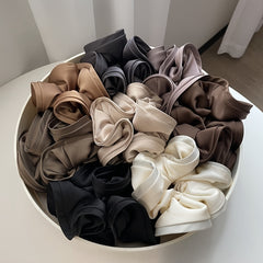 Vintage French Satin Scrunchies Silk Hair Ring