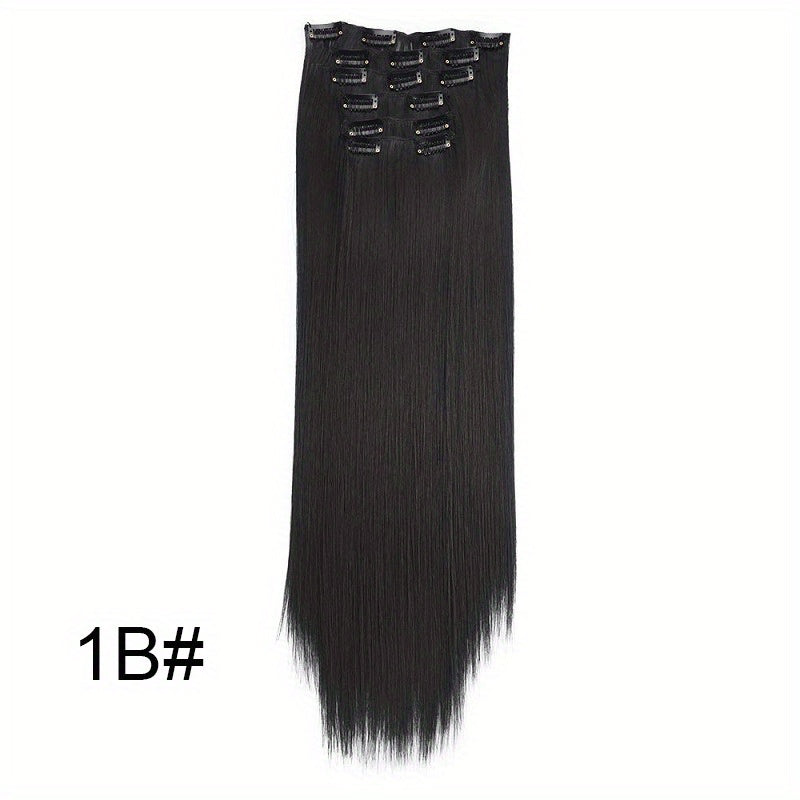 Straight Hair Extensions Invisible Heat Resistant Hairpieces for Women