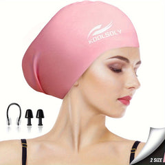 Swim Cap With Ear Protection and Nose Clip