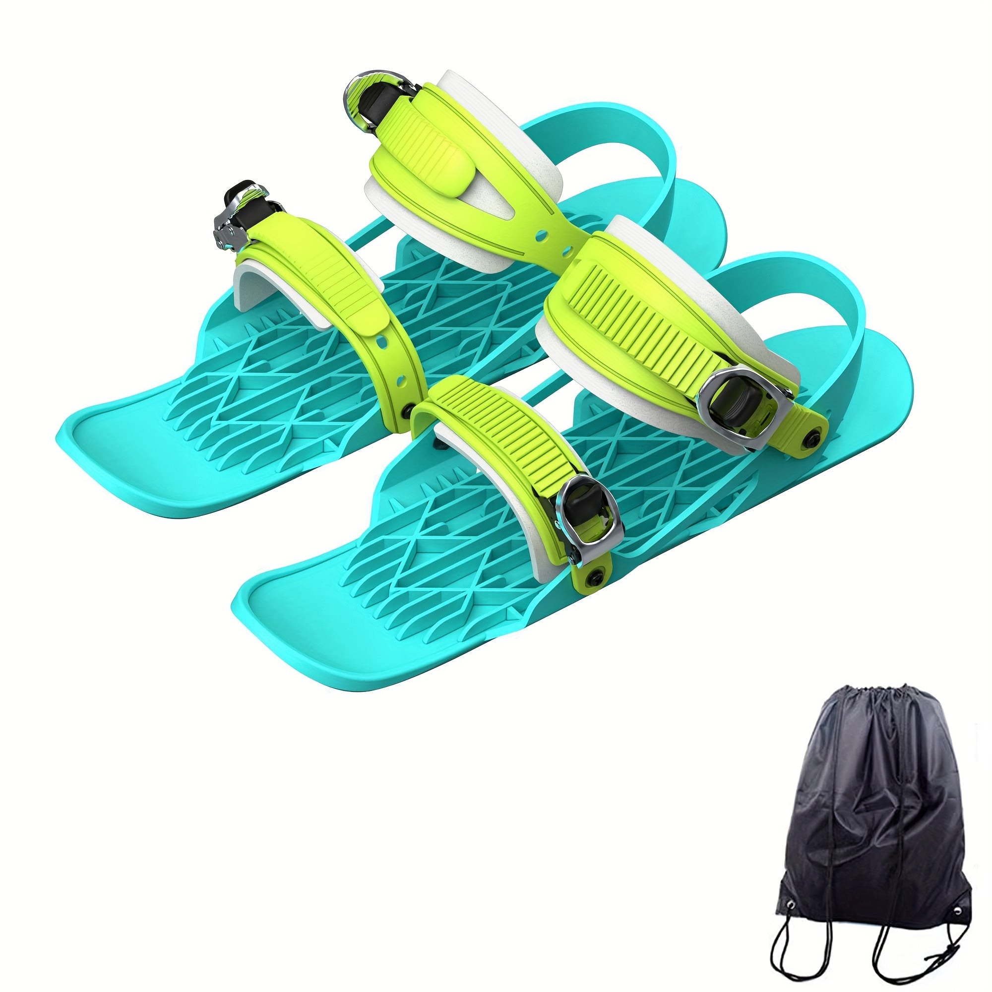 Mini Short Ski Skates For Snow Adjustable Winter Ski Shoes