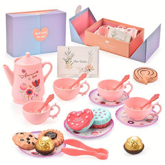 Pretend Play Toy Tea Set Tableware Kitchen Play Afternoon Tea Game