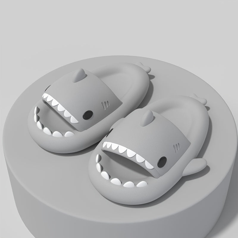 Men's Cartoon Shark Slippers Lightweight Non Slip Slides