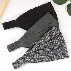 Men's Sports Elastic Headband - Sweat Absorbent & Breathable