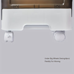 Foldable 2 Layer Storage Shelves Box with Wheels