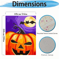 Halloween Pumpkin Painting Kit with Brushes and Paint