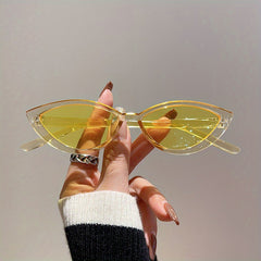 Y2K Cat Eye Sunglasses Clear Candy UV400 Sun Shades for Summer Beach
