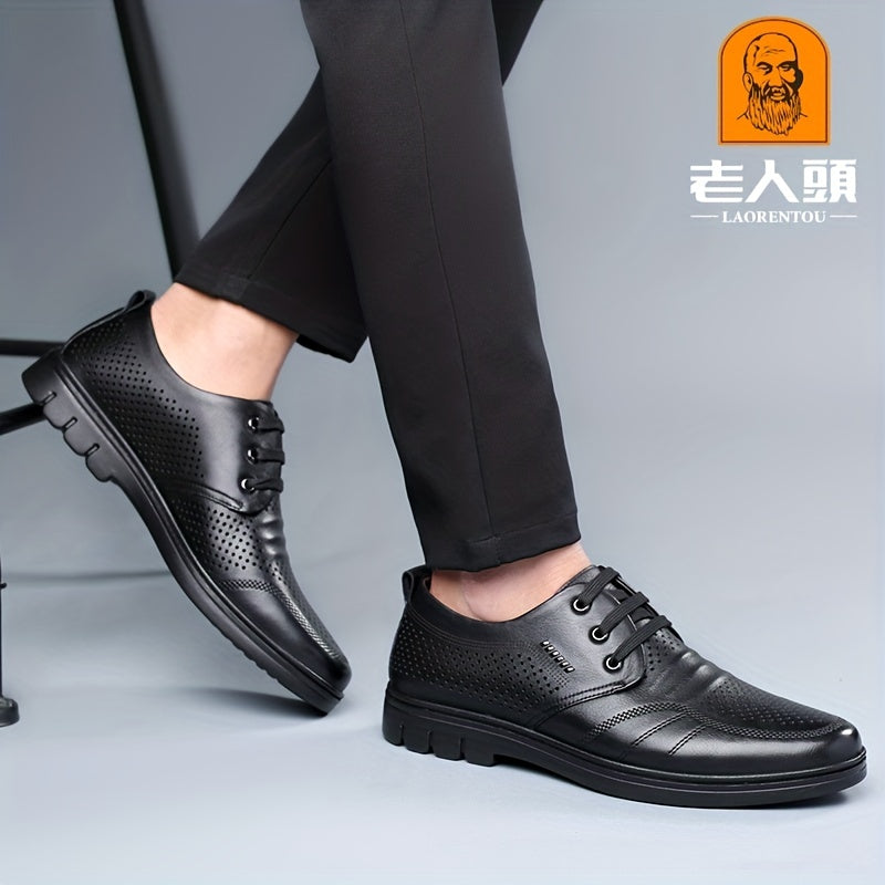 Men's Pointed Toe Oxford Shoes Hollow Out Dress Shoes