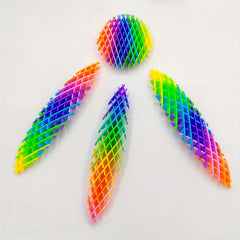 2 Pack Neon Stretchy Balls Interactive Sensory Toys Vibrant Rainbow Patterns