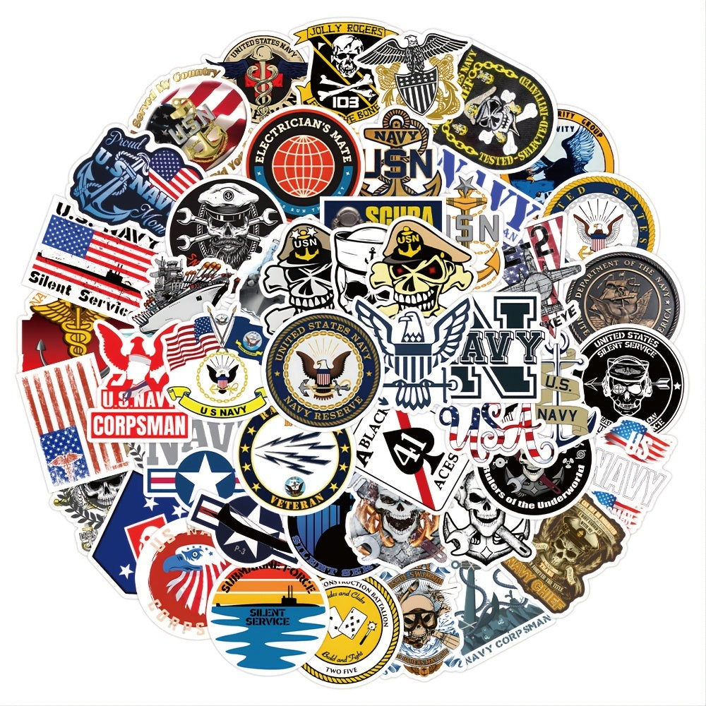 52pcs U S Navy Stickers United States Navy Pride Stickers