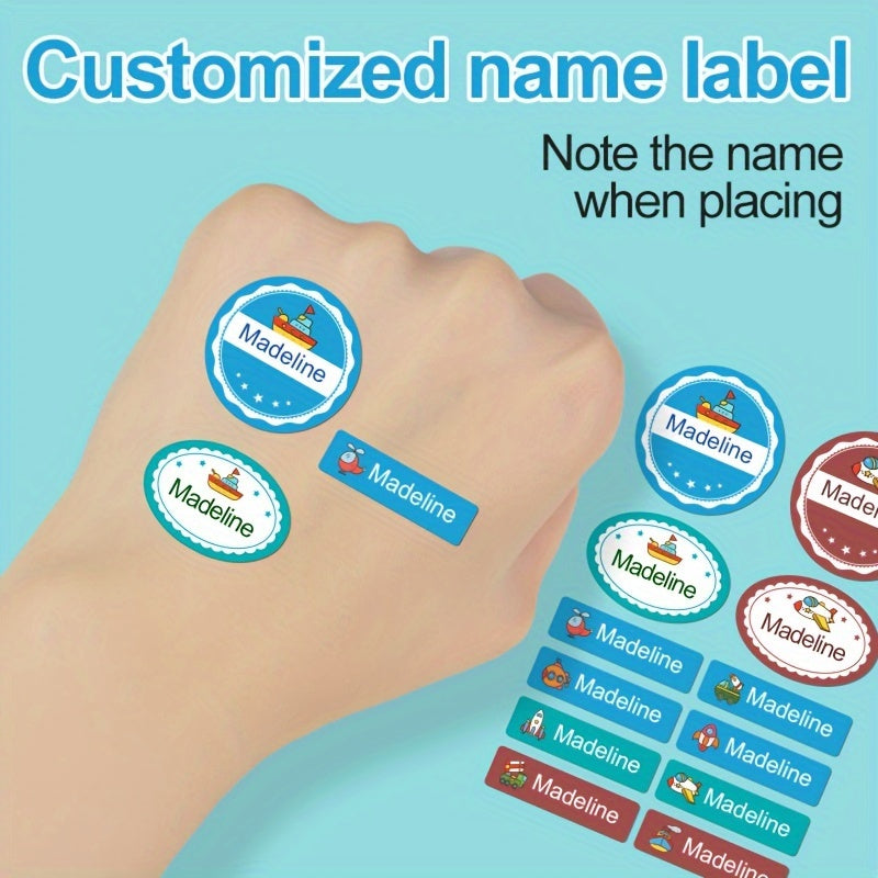 384 Personalized Name Badges for School Supply Labeling and Fun Messaging