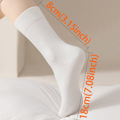 Letter Print Sports Socks Sweat absorbent And Breathable Mid calf Sports Socks