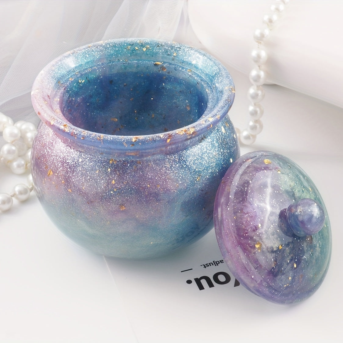 Storage Jar Crystal Epoxy Resin Mold Container Silicone Mould DIY Crafts Tools